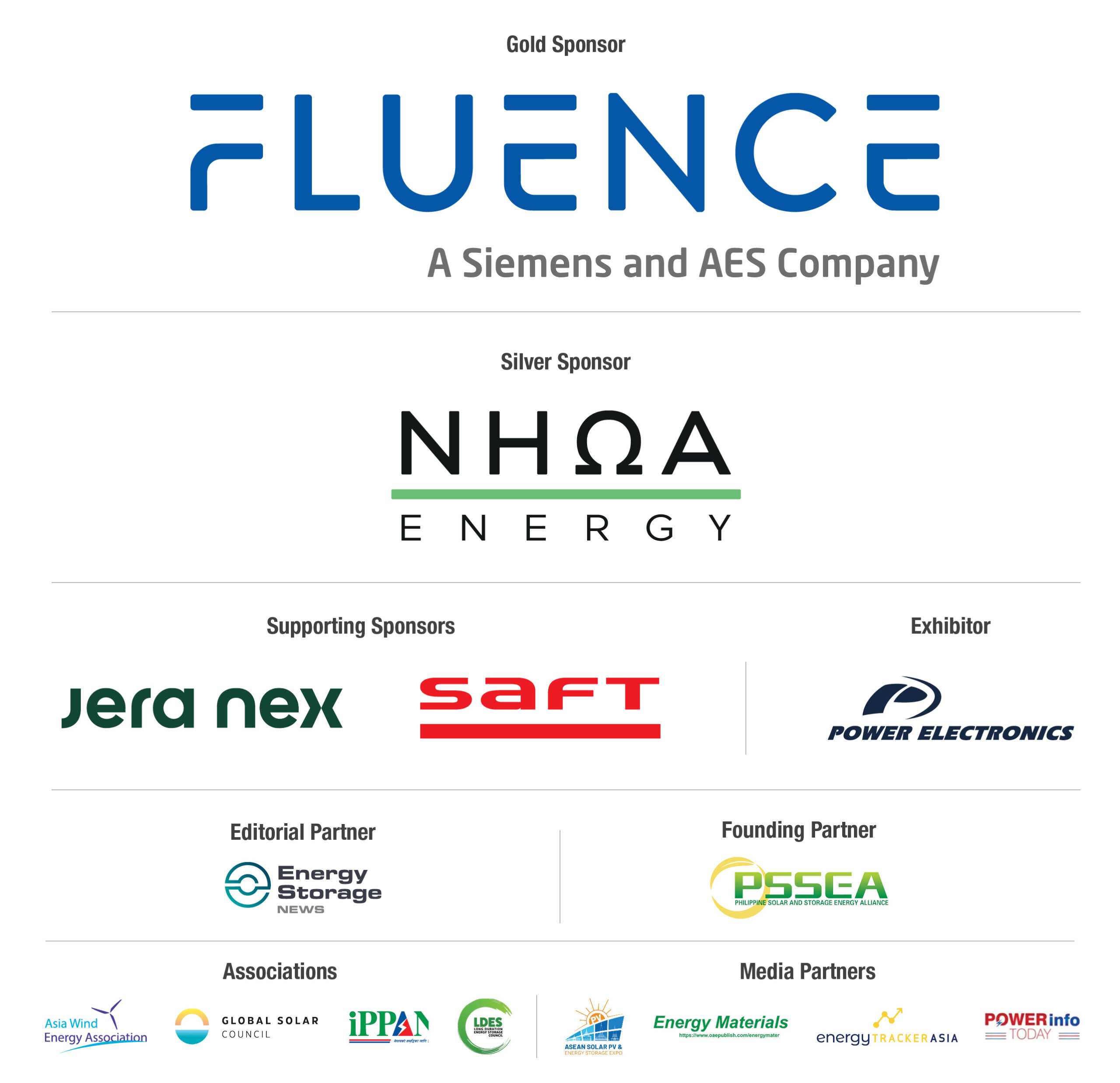Energy Storage Summit Asia Sponsors & Partners Tier